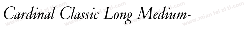 Cardinal Classic Long Medium字体转换